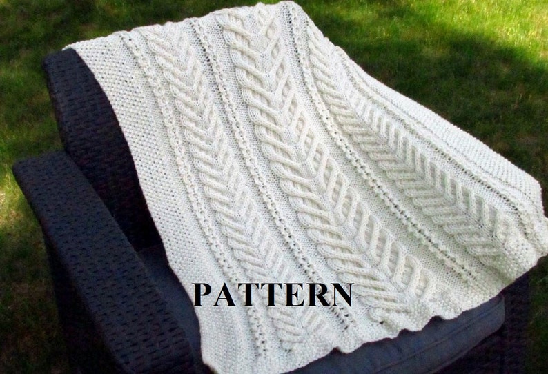 Knit Baby Blanket Pattern, Baby Blanket Pattern, Knitting Pattern Blanket, Knitting Pattern, Irish Baby Blanket, Digital Download, Heirloom image 1