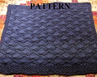 Knit Baby Blanket Pattern, Knitting Pattern, Chunky Yarn, Knit Purl Stitch Pattern, Chart Pattern, Digital Knit Pattern, Instant Download
