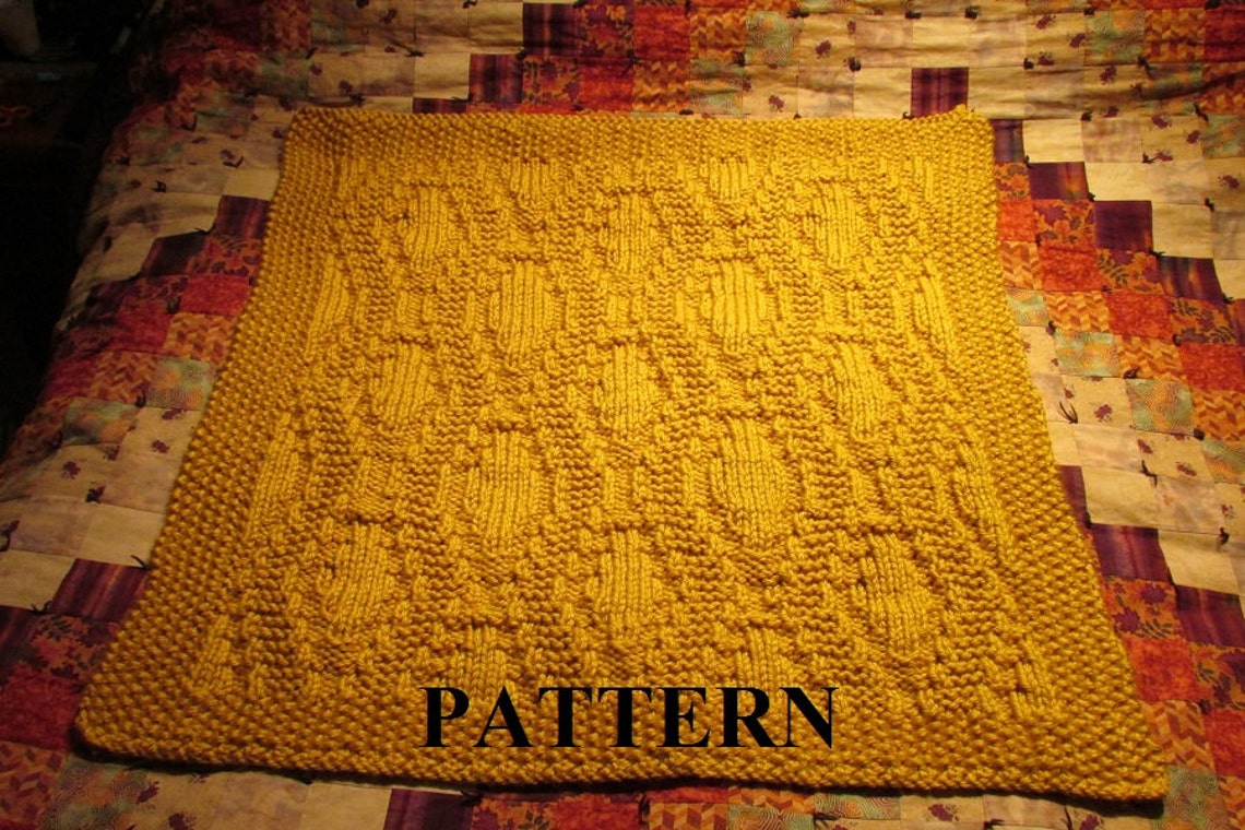 Knit Baby Blanket Pattern, Knitting Pattern, Chunky Yarn, Knit Purl