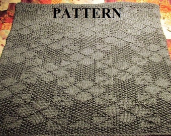 Knitting Pattern Baby Blanket, Knit Baby Blanket Pattern, Knitting Pattern, Chunky Yarn Pattern, Bulky Yarn Pattern, Knit Purl Stitch Only