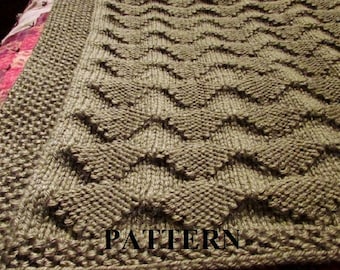 Baby Blanket Pattern Knit, Knit Baby Blanket Pattern, PDF Knitting Pattern, Chunky Yarn Knitting Pattern, Baby Blanket Knitting Pattern