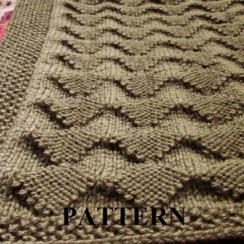 Knit Baby Blanket Pattern Chunky Yarn Knit Pattern Baby Etsy