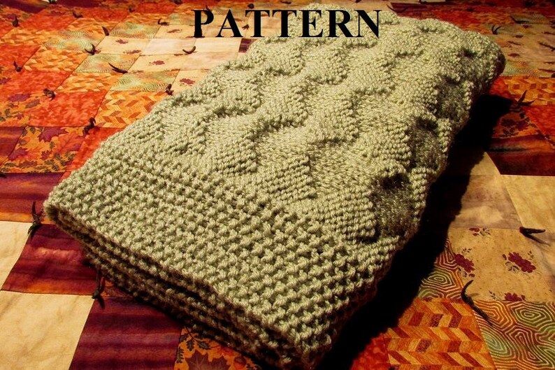 Knit Baby Blanket Pattern, Knitting Pattern, Worsted Weight, Knit Purl Stitch Only, Chart