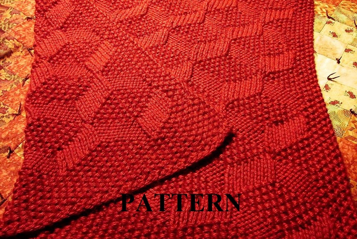 Knit Baby Blanket Pattern, Chunky Yarn Knit Pattern, Baby Blanket