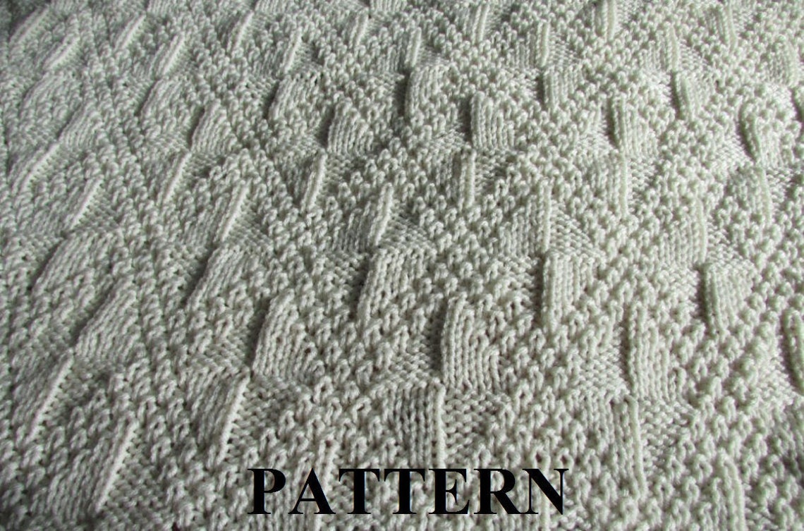 Knit Baby Blanket Pattern, Baby Blanket Pattern, Knitting Pattern