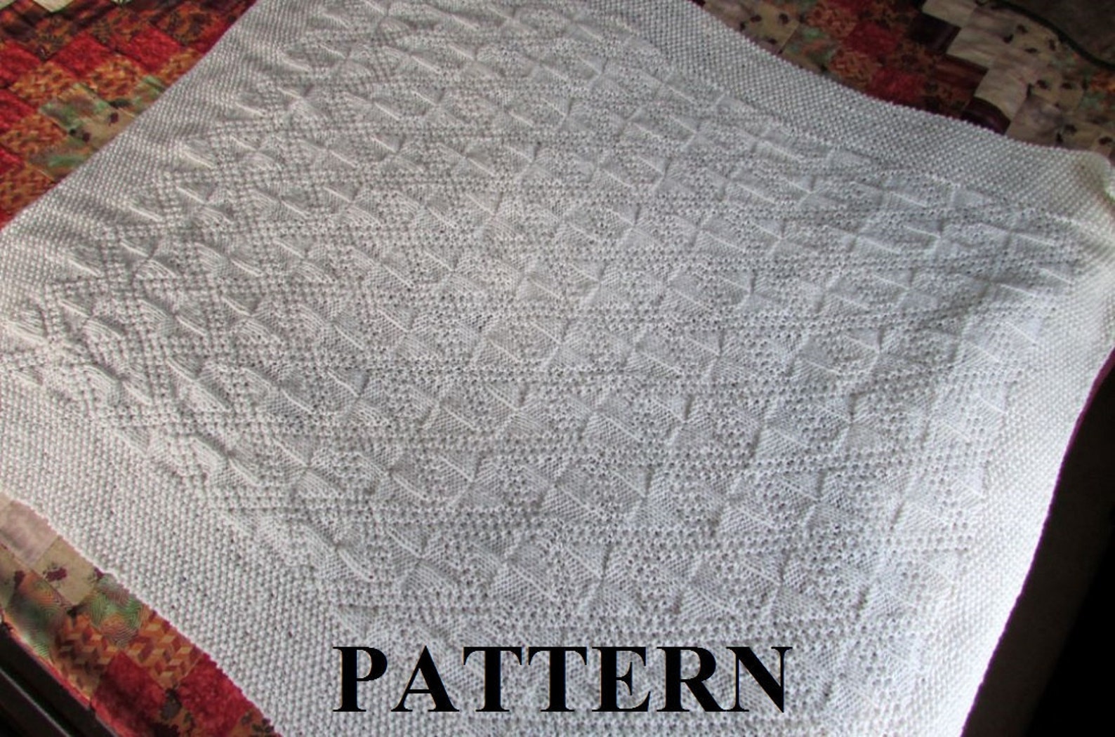 Knit Baby Blanket Pattern, Baby Blanket Pattern, Knitting Pattern