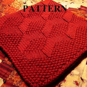 Knit Baby Blanket Pattern, Chunky Yarn Knit Pattern, Baby Blanket Pattern, Knit Blanket Pattern, Knit Purl Pattern, Digital Download