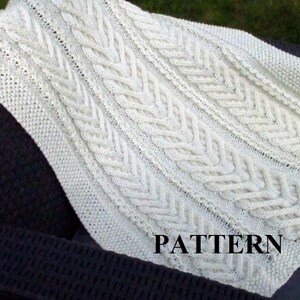 Knit Baby Blanket Pattern, Baby Blanket Pattern, Knitting Pattern Blanket, Knitting Pattern, Irish Baby Blanket, Digital Download, Heirloom image 3