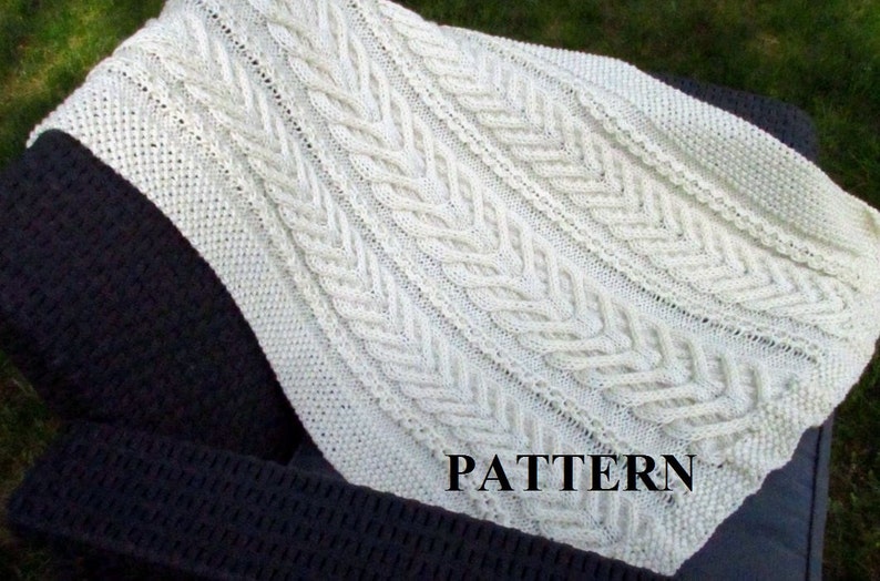 Knit Baby Blanket Pattern, Baby Blanket Pattern, Knitting Pattern Blanket, Knitting Pattern, Irish Baby Blanket, Digital Download, Heirloom image 3