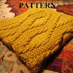 Knit Baby Blanket Pattern, Knitting Pattern, Chunky Yarn, Knit Purl Stitch Only, Knitting Chart Pattern, Digital Knitting Pattern, Download image 1