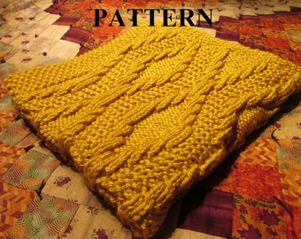 Knit Baby Blanket Pattern, Knitting Pattern, Chunky Yarn, Knit Purl Stitch Only, Knitting Chart Pattern, Digital Knitting Pattern, Download