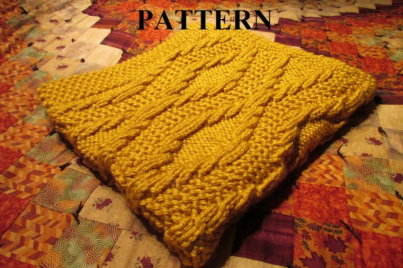 Knit Baby Blanket Pattern, Knitting Pattern, Chunky Yarn, Knit Purl Stitch Only, Knitting Chart Pattern, Digital Knitting Pattern, Download image 1