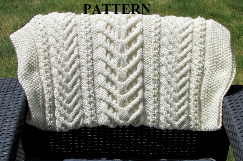 Knit Baby Blanket Pattern, Baby Blanket Pattern, Knitting Pattern Blanket, Knitting Pattern, Irish Baby Blanket, Digital Download, Heirloom image 4