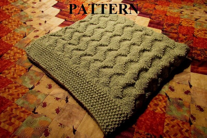 Knit Baby Blanket Pattern, Knitting Pattern, Worsted Weight, Knit Purl