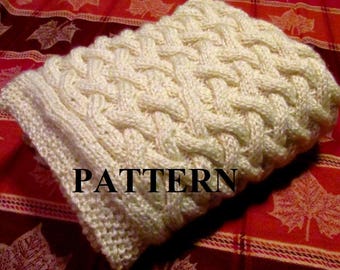 Knitting Pattern Blanket, Knitting Pattern, Basket Weave, Chunky Yarn, Cable Knit, Baby Cable, Chart Pattern Included **Instant Download**