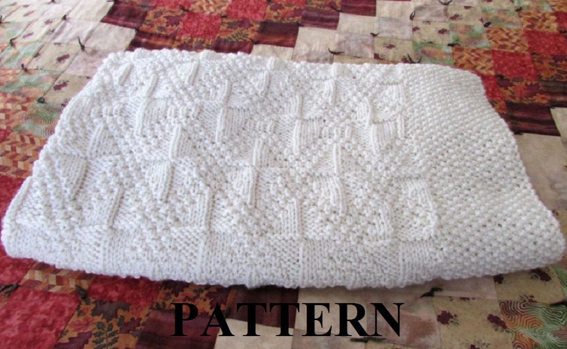 Knit Baby Blanket Pattern, Baby Blanket Pattern, Knitting Pattern