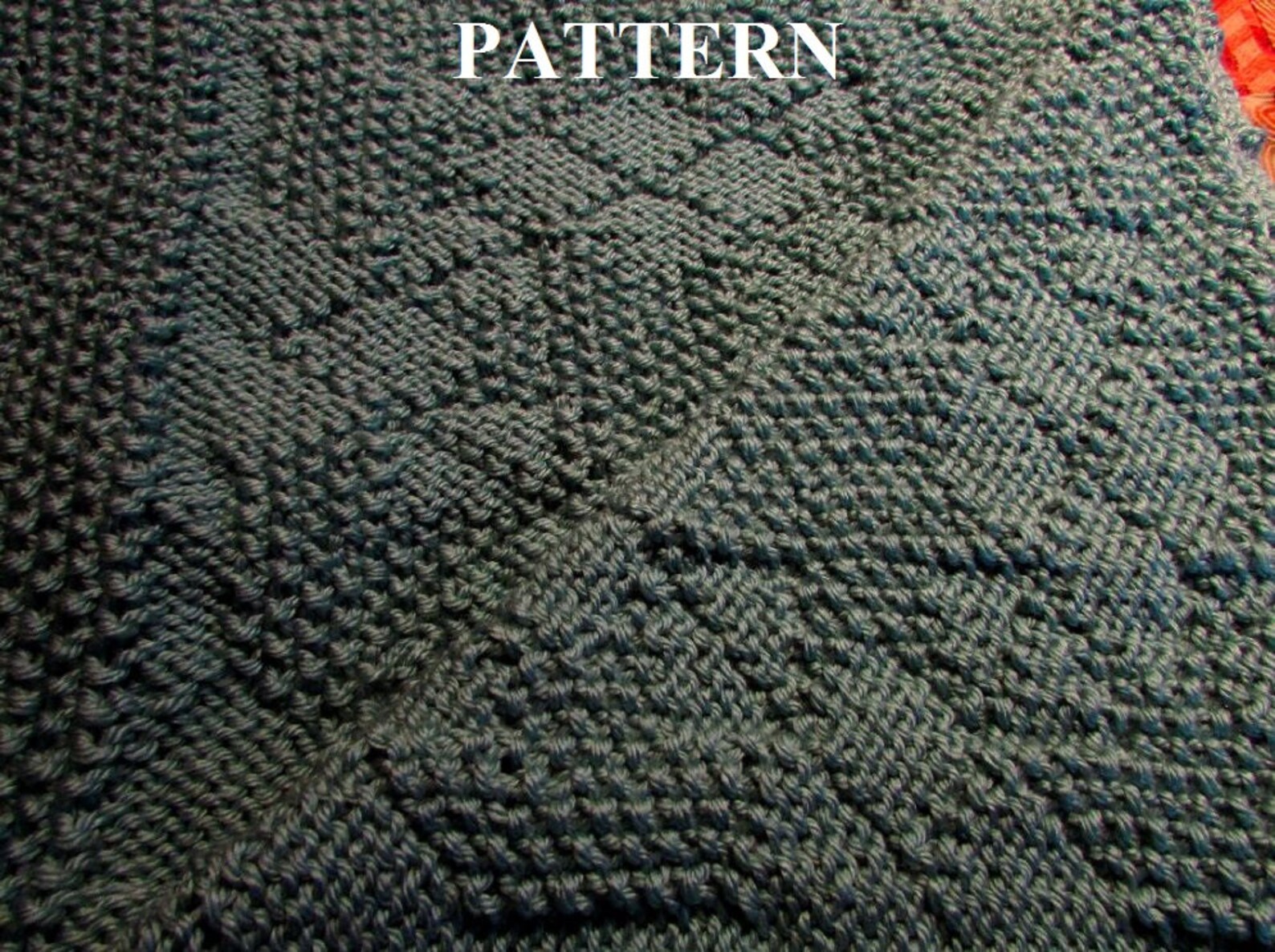 Knit Baby Blanket Pattern, Knitting Pattern, Worsted Weight, Knit Purl