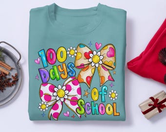 100 Tage der Schule PNG Bündel, 24 Sublimationsdesigns (Digitaler Download)