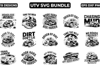 UTV SVG-Bundle, OffRoad-Svg-Bundle, UTV-Svg-Dateien, Off-Road-Leben-Svg, Anhänger Junkie-Svg, Utv Png-Bundle, Cricut Cut-Dateien, sofortiger Download