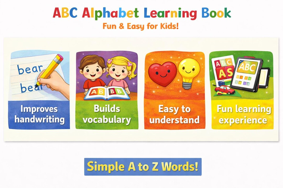 A-Z Alphabet Learning Workbook | Preschool Trace Letters (instant ...