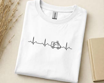 Paramedic Gift | Ambulance Heartbeat Shirt | EMT Shirt | EMS Paramedic Gift | EMT Heartbeat Tee | Gift for First Responders