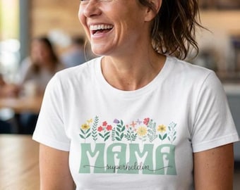 Muttertag Geschenk Mama | Mama Blumen Shirt Damen | Superheldin Mama Geschenk | Floral Mama T-Shirt | Geschenk für Mama