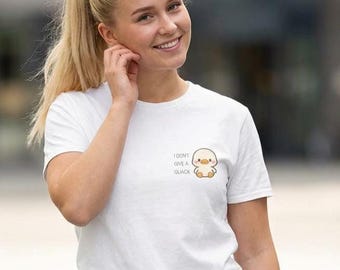 Funny Duck Shirt I Don't Give a Quack, Introvert gift, introverted shirt, Cute Duck Tee, Funny Animal Shirt, Sarcastic Humor