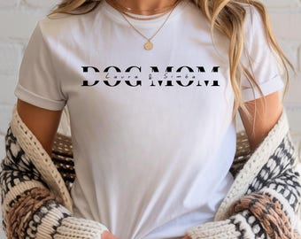 Dog Mom Shirt personalisiert, Shirt mit Hundename, Hundebesitzer personalisiertes Geschenk, Haustier Liebhaber, Hunde Mama Shirt