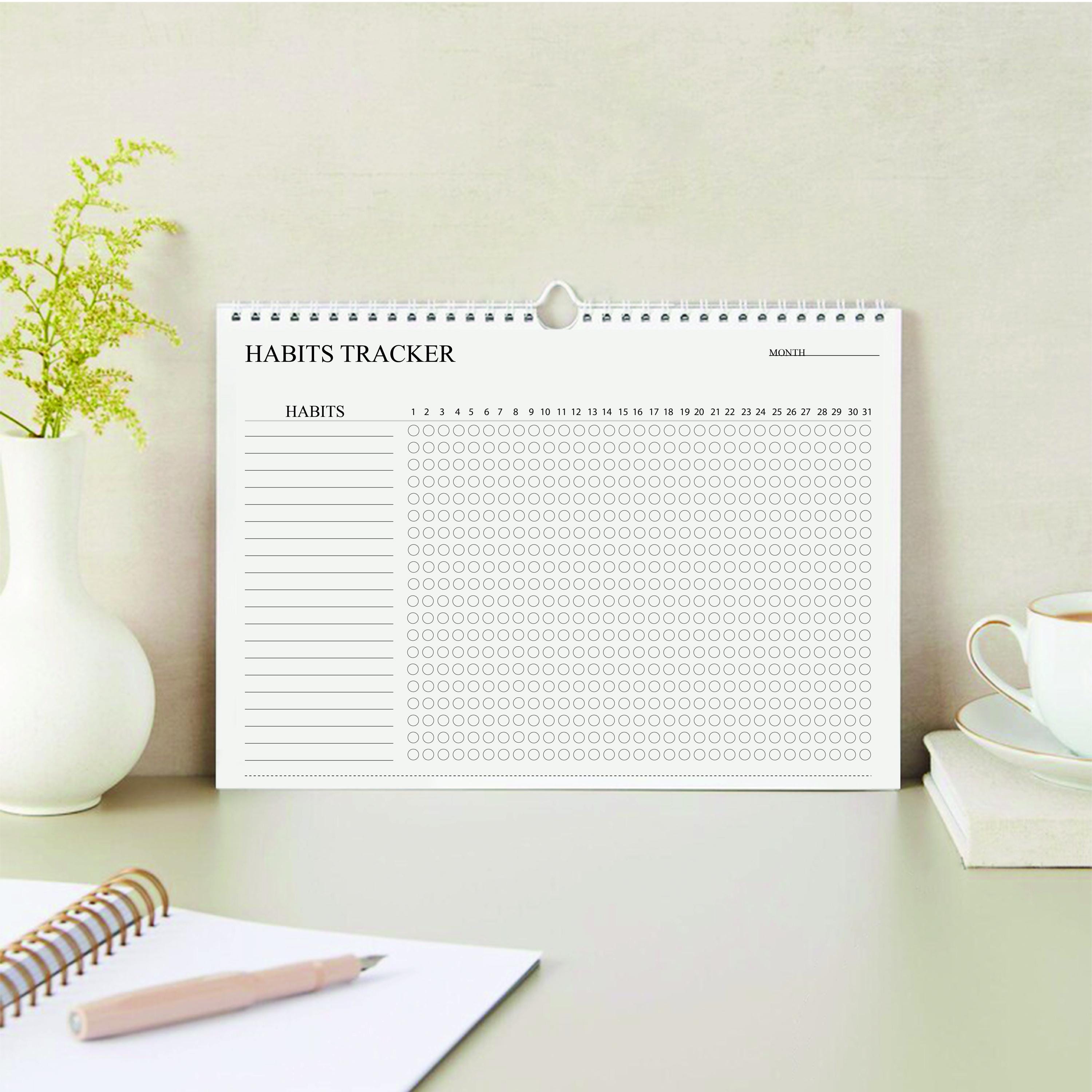 Monthly Habit Tracker Printable PDF, Daily Routine Tracker, 30 Day ...