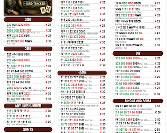 2026 Mahjong Hand Tracker, Mahjong americano imprimible, Mah Jongg, cuadro de mando de Mahjong, fichas de Mahjong, Noche de juegos de Mahjong, Descarga en PDF