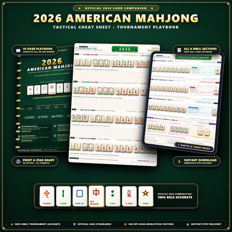 2026 American Mahjong Strategy Playbook – Visual NMJL Card Guide ...