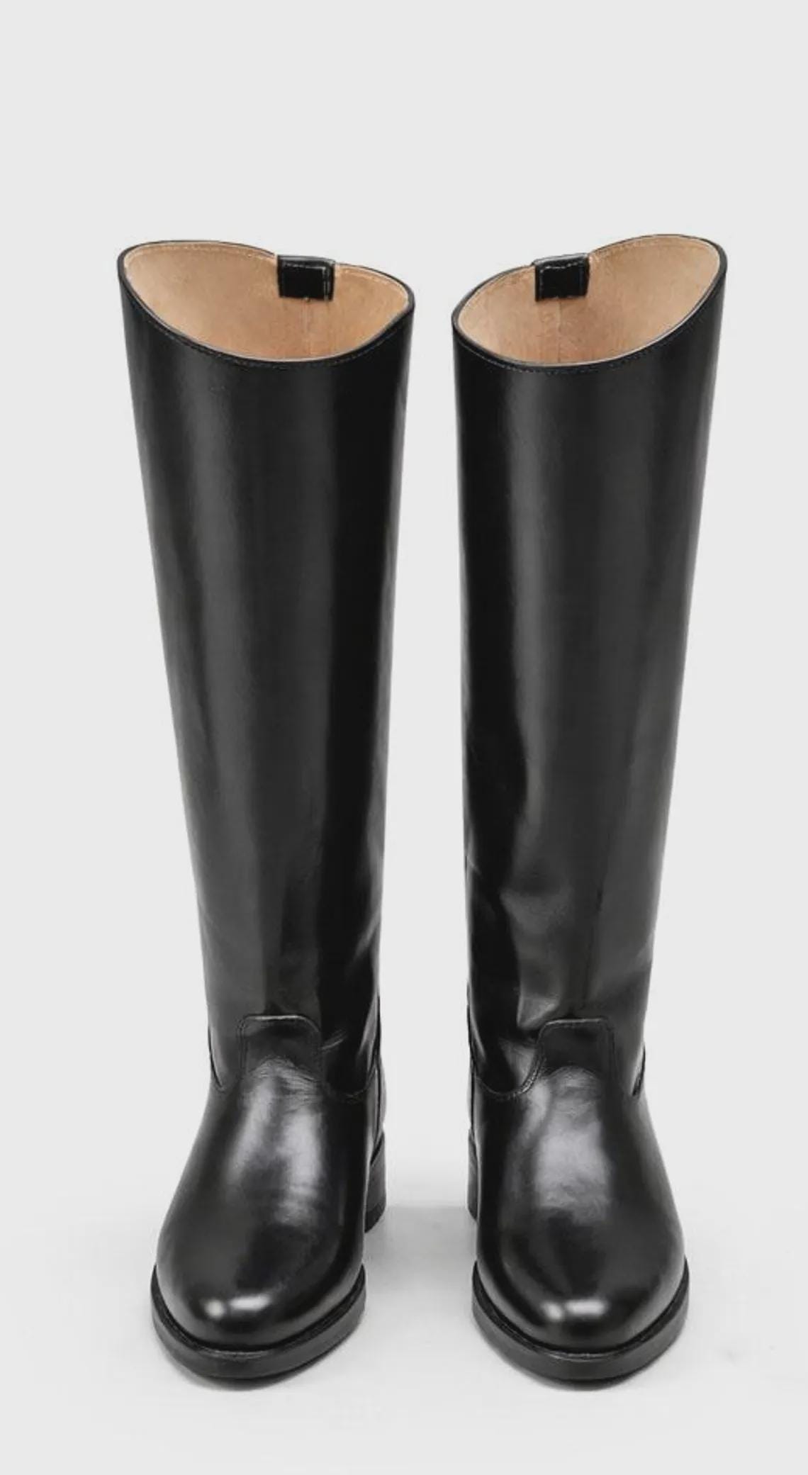 Handmade Officer Leather Tall Boots Historic Equestrian Riding Design