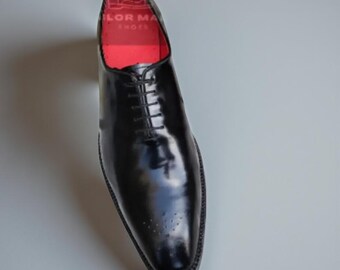 Scarpe Oxford in pelle fatte a mano: scarpe eleganti nere