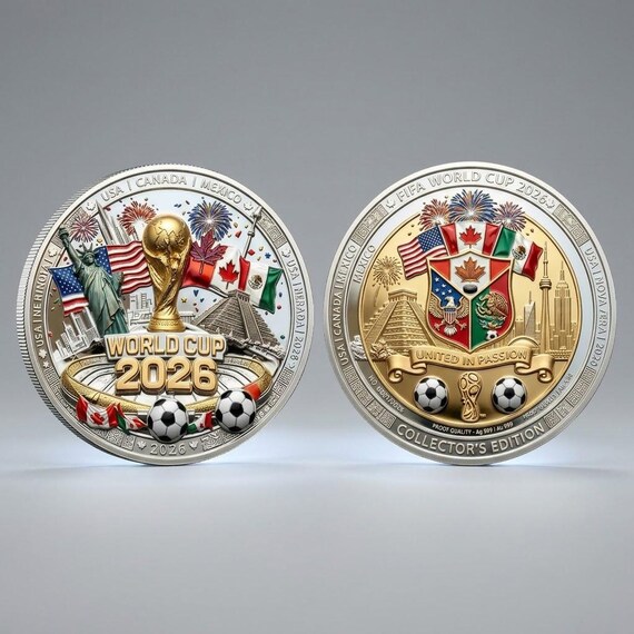 World Cup 2026 Challenge Coin, FIFA World Cup 2026 Coin, North America Legacy Challenge Coin, Soccer Memorabilia, Gift for Soccer Fan