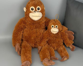 Peluche Scimmia Charlie In Cotone Bio – 30 Cm – Morbido E Sonaglio Incluso – Giocattolo Prima Infanzia Uncinetto Fatto A Mano - 2
