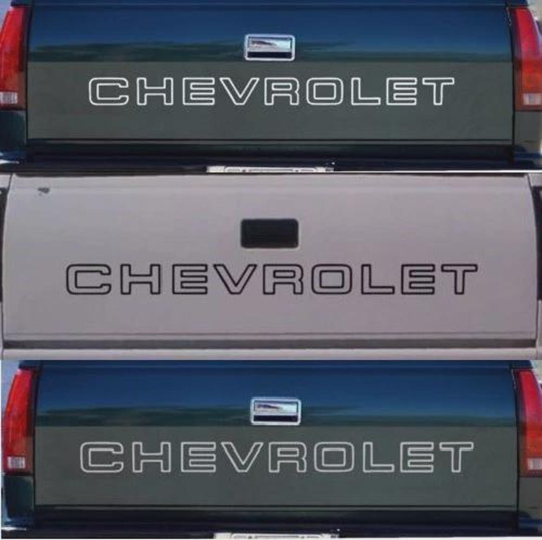 1 CHEVROLET Tailgate Truck Lettering 1500 Silverado Sticker Vinyl Decal ...