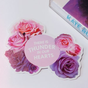 Floral There is Thunder in Our Hearts Kate Bush vinyl sticker image 1