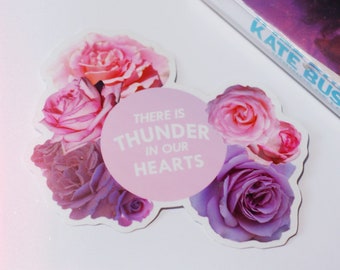 Floral There is Thunder in Our Hearts Kate Bush vinyl sticker