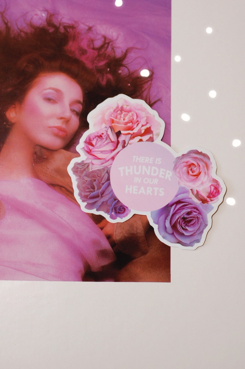 Floral There is Thunder in Our Hearts Kate Bush vinyl sticker image 2