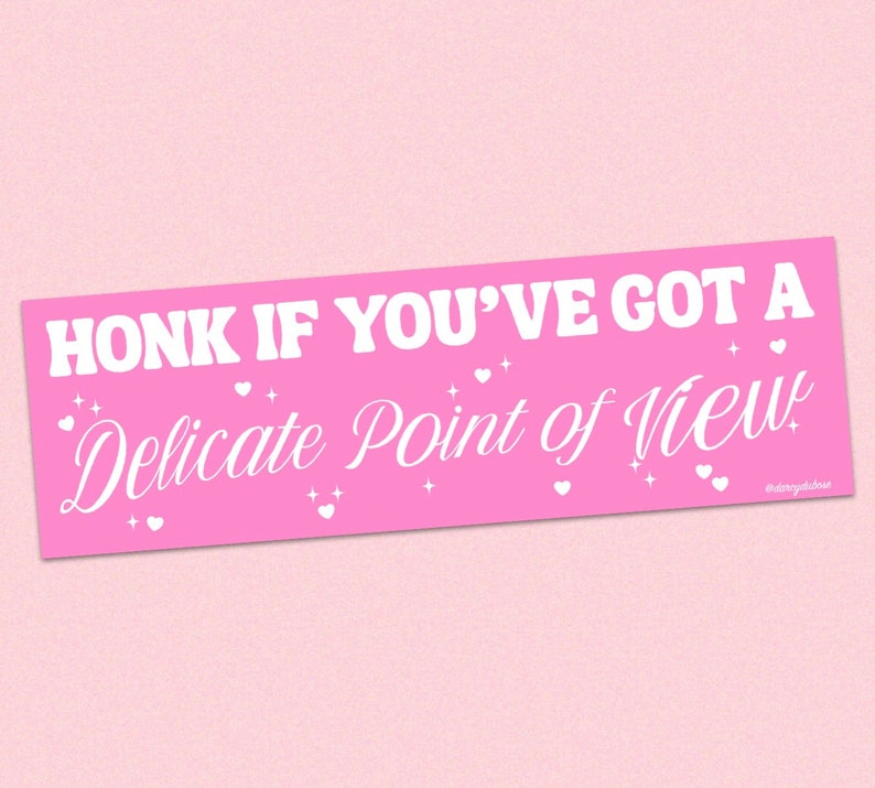 HARRY STYLES Delicate Point of View Bumper Sticker image 1