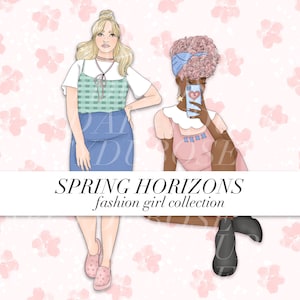 Wiosenny Horyzont FASHION GIRLS z LICENCJĄ | Pastel | Gamer Girl | Wiosna | Animal Crossing | Kawaii