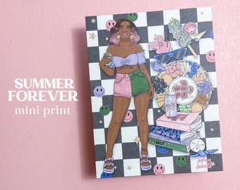MINI PRINT Summer Forever |  4.25" x 5.5"  |  Illustrated Art Print