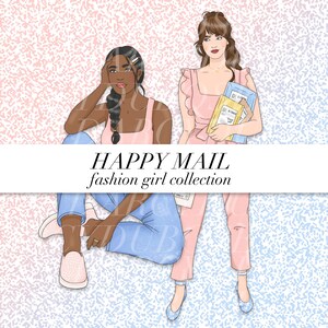 Happy Mail FASHION GIRLS w LICENCIA ? Cartas ? Correo electrónico ? Publicar ? Pastel de pastel ? Usps ? Sellos
