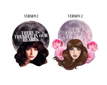 Thunder in Our Hearts Moon Collage Vinyl Sticker • Two Versions •