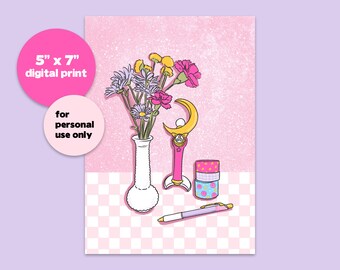 Sailor Moon DIGITAL PRINT | downloadable print for personal use only