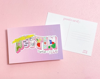 Greetings from Austin Texas Vintage Inspired Postcard Single/Sets