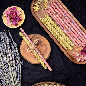 When A Wish Is Ready - Set of 2 Intention Beeswax Candles - Gentle Wish Ritual