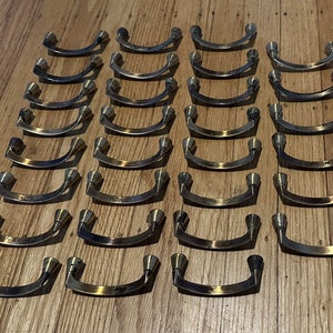 Set 30 vintage retro Mid-Century 3” centers “copper” pull handles w/ screws