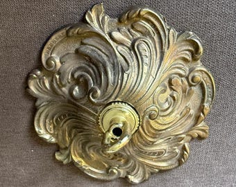 Vintage retro Hollywood Regency chandelier light fixture decorative canopy