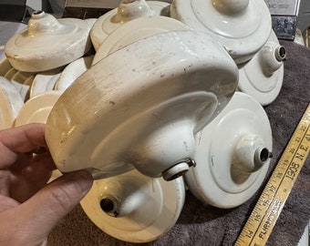 Antique vintage retro 5/8&quot; slip canopy cap light fixture parts 13 available